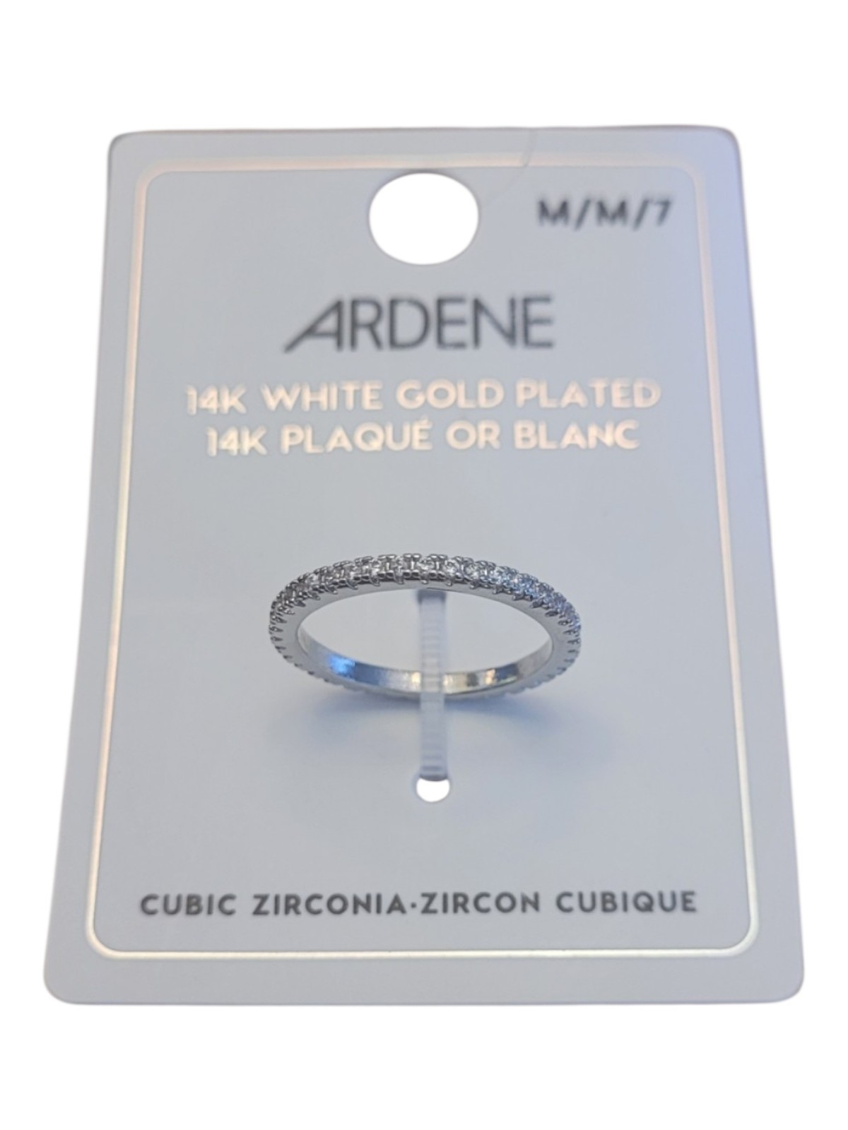 4/$25! Ardene Silver-Tone Cubic Zirconia Eternity Band